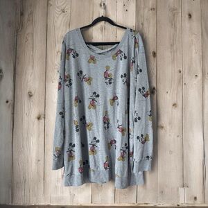 Disney Mickey Mouse Print Cozy Crew Neck Sweater Size 4X